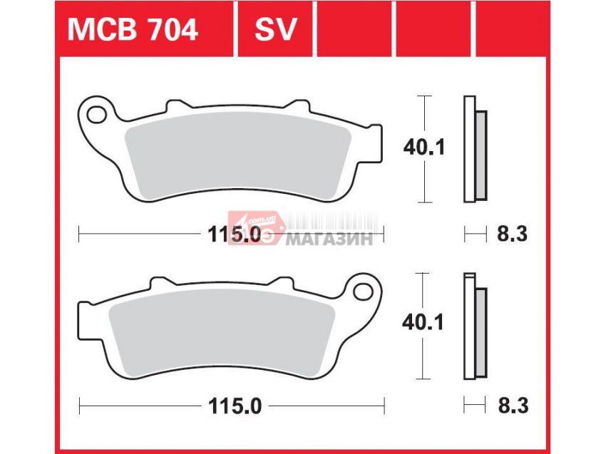 тормозные колодки дисковые trw-lucas mcb 704 sv