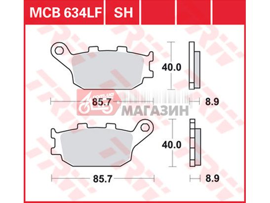 тормозные колодки дисковые trw-lucas  mcb634sh
