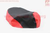 Чохол сидіння Honda DIO AF27 (еластичний, міцний матеріал) чорний/червоний Україна