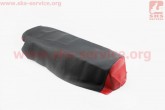 Чохол сидіння 12V (еластичний, міцний матеріал) чорний/червоний мотоцикл Ява (Jawa) Україна