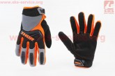 Перчатки мотоциклетные L-черно/оранжевые THOR