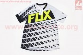 Футболка велосипедная для мужчин М - (Polyester 100%), короткие рукава, свободный крой, серо-черная, НЕ оригинал FOX