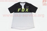 Футболка велосипедная для мужчин М - (Polyester 100%), короткие рукава, свободный крой, черно-серая, НЕ оригинал FOX