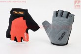 Перчатки без пальцев M черно-оранжевые, с гелевыми вставками под ладонь SBG-1457 SPELLI