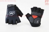Перчатки без пальцев XL черно-белые, с гелевыми вставками под ладонь MYSPACE