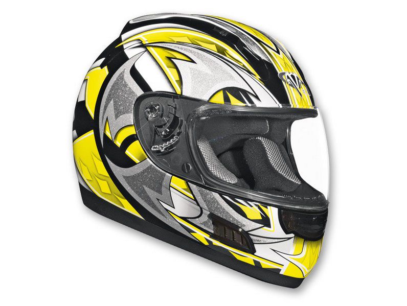 шлем vega altura shuriken желтый/черный глянцевый