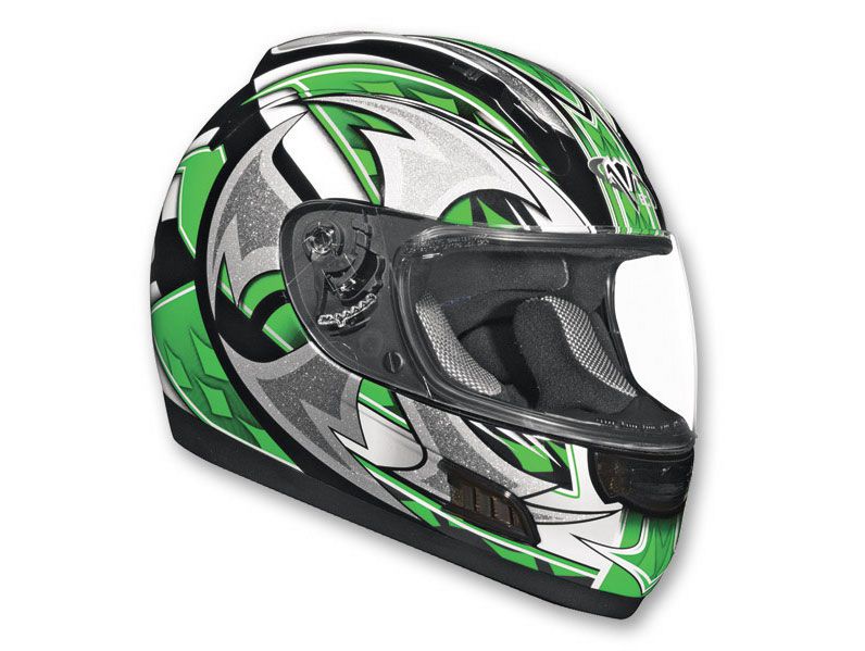 шлем vega altura shuriken зеленый/черный глянцевый