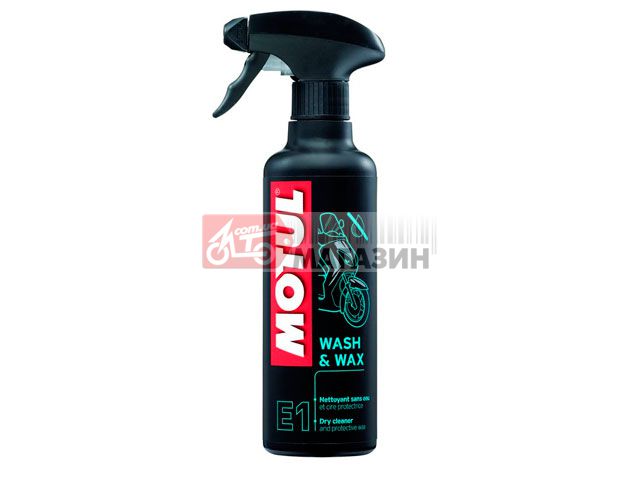 сухое чистящее средство motul e1 wash & wax (400ml