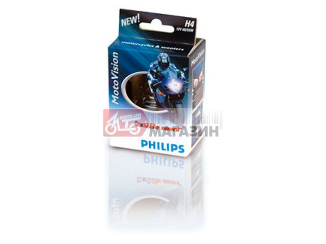 галогенная лампа philips motovision 12342mvs1 h4 1