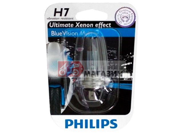 галогенная лампа philips bluevision moto 12972bvub