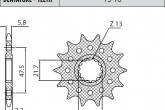 Зірка передня SUNSTAR SS 3A516