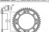 Задня зірка легкосплавная SUNSTAR SS 5-2481-46 = 2481-46