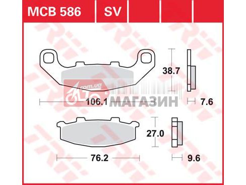 тормозные колодки trw-lucas  mcb 586