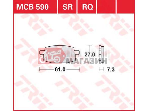тормозные колодки дисковые trw-lucas mcb 590