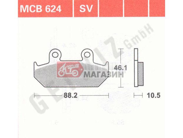 тормозные колодки дисковые trw-lucas  mcb 624