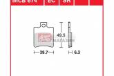 Гальмівні колодки дискові TRW-LUCAS MCB674