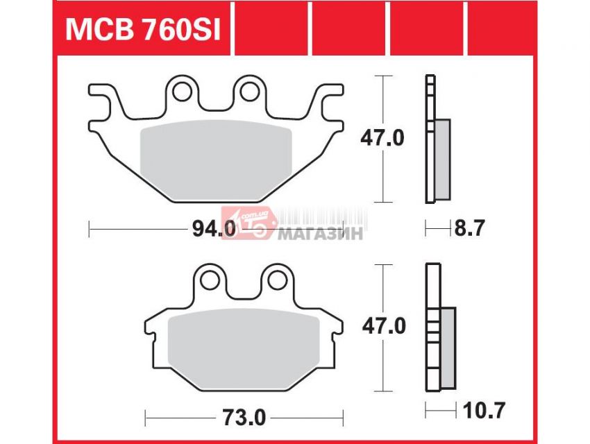 тормозные колодки дисковые trw-lucas mcb 760 si