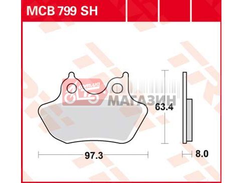 тормозные колодки дисковые trw-lucas mcb 799 sh