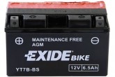 Аккумулятор гелевый EXIDE YT7B-BS 6,5Ah 85A (L150*W65*H93mm)