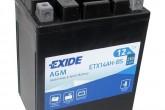Аккумулятор гелевый EXIDE YTX14AH-BS 12Ah 210A (L135*W90*H168mm)