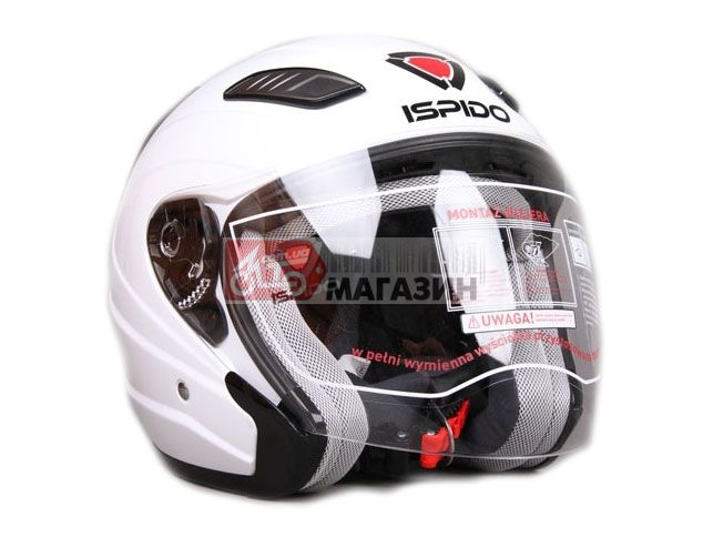 шлем (полулицевик с очками) ispido aviator sv белы