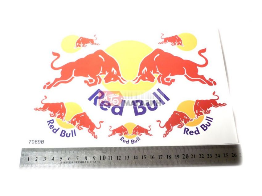 наклейки red bull 2 (6шт)