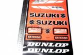 Наклейки Suzuki-Dunlop красные (8шт)