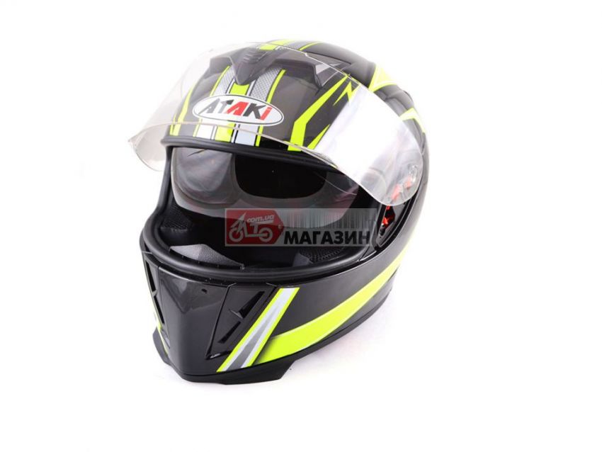 шлем (интеграл с очками) ataki ff311 trace черный/