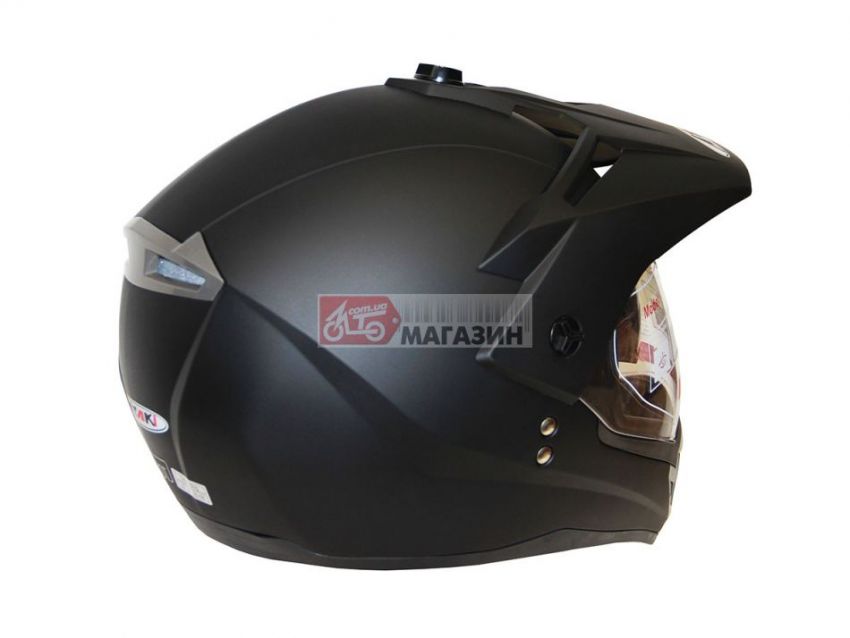 шлем (мотард) ataki ff103 solid черный матовый