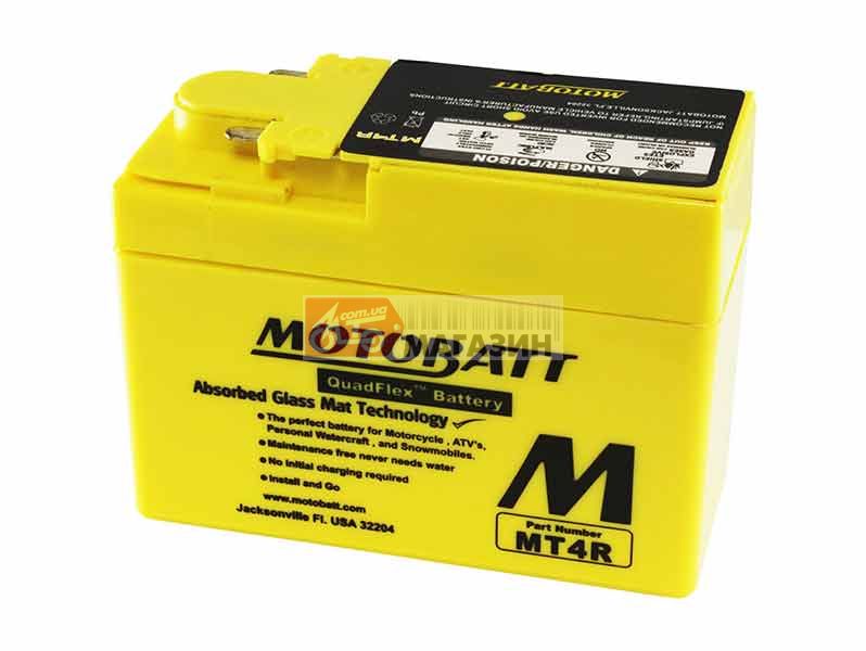 аккумуляторная батарея motobatt mt4r (agm)