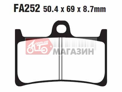 тормозные колодки дисковые ebc fa252