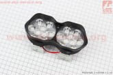 Фара подвійна додаткова світлодіодна вологозахисна - 18 LED, (146* 62mm) з кріпленням