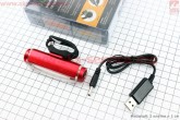 Ліхтар задній 16 діодів 100 lumen, Li-ion 3.7v 500mAh зарядка від USB, вологозахисний, MC-BK001 COMET