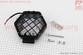 Фара додаткова світлодіодна вологозахисна - 9 LED з кріпленням, шестигранна 124*138мм + решітка