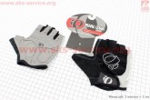 Перчатки без пальцев M-черно-серые, с мягкими вставками под ладонь PEARL iZUMi