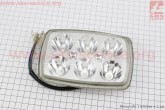 Фари квадратної передня частина 6-LED, 145*100мм TUNING, УЦІНКА (не горить 3 діода)