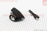 Ліхтар передній 1 діод 250 lumen, Li-ion 3.7v 1200mAh зарядка від USB, з сенсорною кнопкою управління, вологозахищений, чорний MX-026