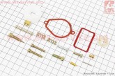 Ремонтний комплект карбюратора мопеда К60В, 15 деталей+поплавок
