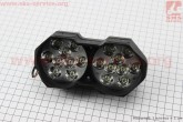 Фара подвійна додаткова світлодіодна вологозахисна - 18 LED, (146* 62mm) з кріпленням, тип 2