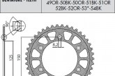 Задня зірка легкосплавная SUNSTAR SS 5-3547-52 = SS 3547-52