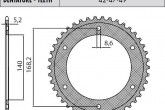 Задня зірка SUNSTAR SS 1-4656-42