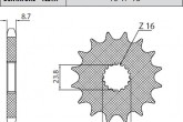 Звезда передняя SUNSTAR SS 56018