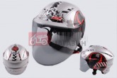 Шолом відкритий LS2 100 (аэроформа, чорний візор) (size:L, BIOHAZARD)