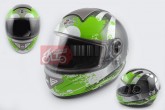 Шлем-интеграл KOJI 550 (premium class) (size:XL, черно-зеленый)