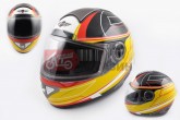 Шлем-интеграл KOJI 550 (premium class) (size:XL, черно-желтый)