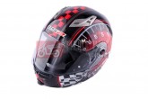 Шлем трансформер LS2 (size:ХL, красно-черный + солнцезащитные очки)
