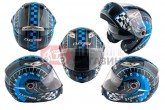 Шлем трансформер LS2 (size:ХL, сине-черный + солнцезащитные очки)