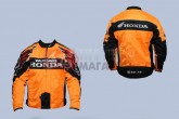 Мотокуртка HONDA (текстиль) (size:L, оранжево-чорна)