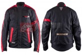 Мотокуртка SCOYCO (текстиль) (size:XL, чорно-червона, mod:JK34)