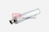 Глушник (тюнінг) 420*100mm, креп. Ø78mm (нержавіюча сталь, срібло, без кріплень, mod:55) KOMATCU (mod.A)